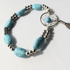 Dream Catcher And Feather Bracelet